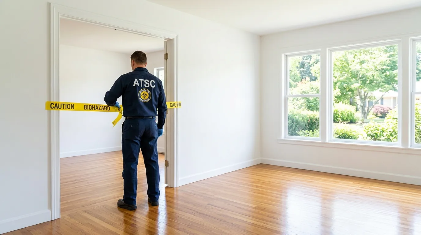 Certified biohazard cleanup crew performing Decomposition Cleanup in Richmond